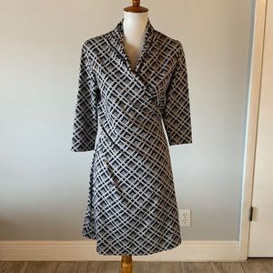 [J. McLaughlin] Gray/Black Pattern Dress - Size Small